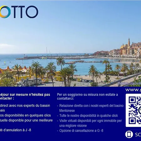 Grand 2p Climatise, Terrasse, Parking, Centre Menton, Commerces & Plages A Pied - Fr-1-196-189 *